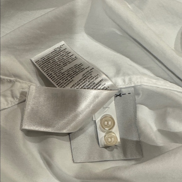 GAP Crisp White Cropped Cotton Collared Button Long Sleeve Shirt Size Large NEW - Picture 8 of 11